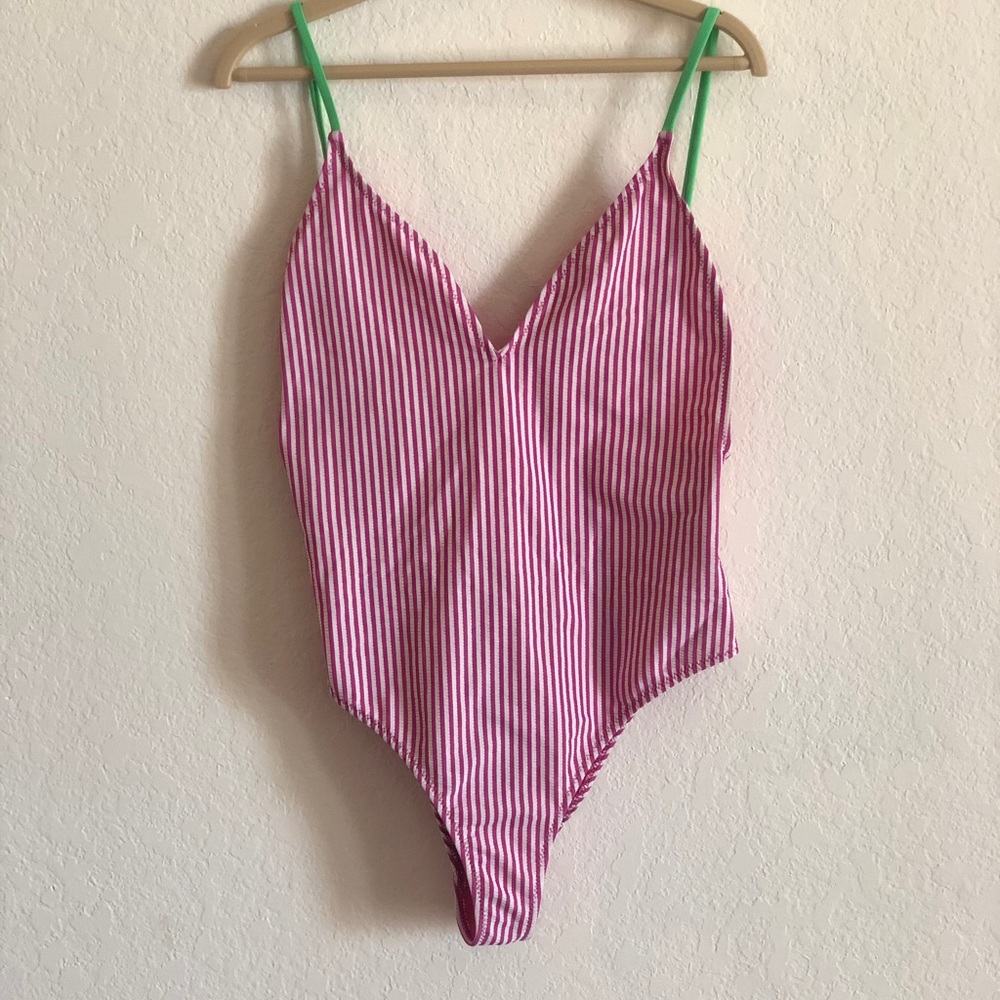 One-piece swimsuit monokini high waisted low back NWOT